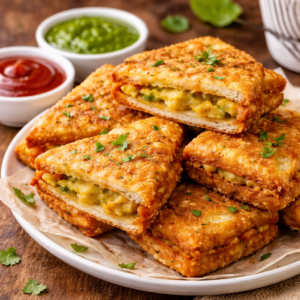 Bread pakoda Indian snack